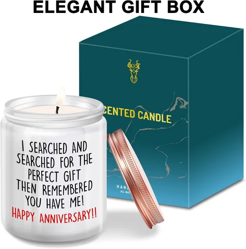Miniatura 7 de Velas de feliz aniversario, regalos para ella, él, pareja, 1, 2, 5, aniversario de un año, regalos románticos para esposa, marido, novia, novio