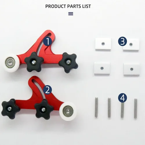 Miniatura 3 de Tableros de plumas de mesa ajustables, rodillo de rodamiento doble, guías de precisión de aleación de aluminio para guías de sierra de mesa