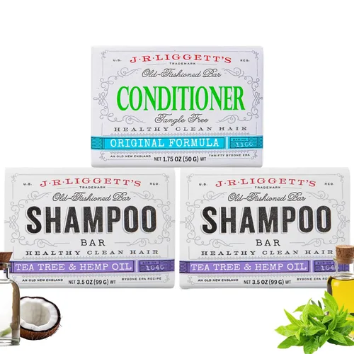 Miniatura 10 de J.R.LIGGETT'S - Barra de champú y acondicionador de fórmula de hierbas, paquete de 3, totalmente natural, juego de cuidado sólido para el cabello a