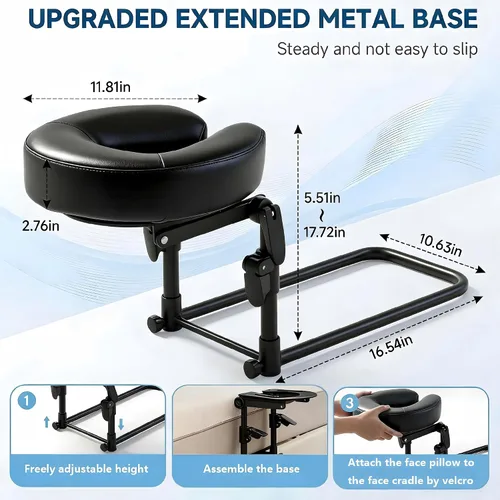 Miniatura 5 de Reposacabezas de masaje para cama, colchón para el hogar, kit de masaje ajustable de 18 pulgadas de altura, soporte para cabeza de spa, soporte