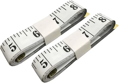 Cinta métrica suave de 79 pulgadas/78.7 in, cinta métrica de bolsillo para coser cuerpo, tela a medida, color blanco, paquete de 2