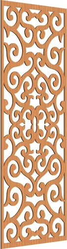 Miniatura 122 de Eveline - Paneles decorativos de pared de madera con calado, 13 3/8 pulgadas de ancho x 34 3/8 pulgadas de alto x 3/8 de alto, roble rojo rojo