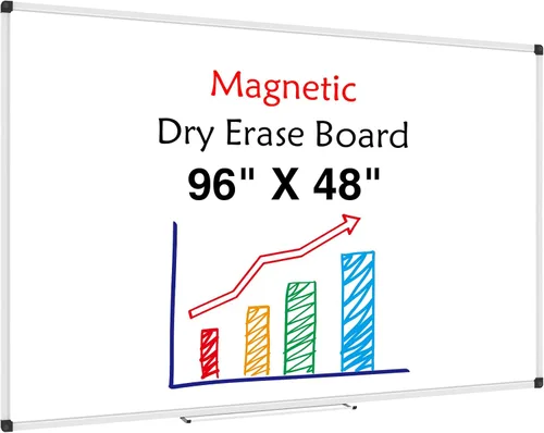 Miniatura 25 de XBoard Pizarra blanca magnética de borrado en seco de 24 x 18 pulgadas, pizarra blanca de doble cara para pared con bandeja de marcadores, tablero
