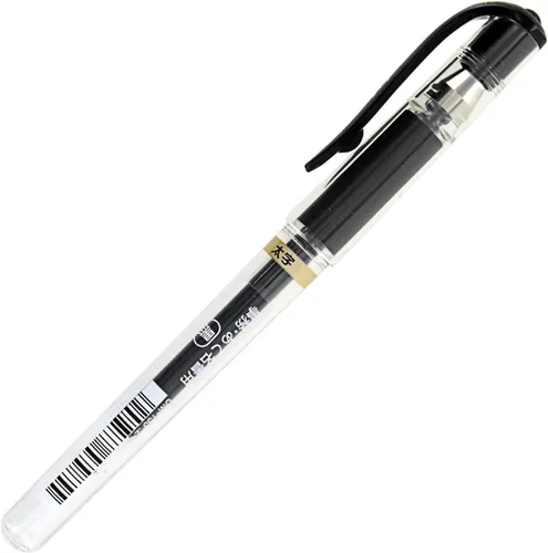 Miniatura 3 de Pluma de punta rodante Uni-Ball Signo UM-153, tinta de gel, con Punta amplia, de 1.0 mm, paquete de 3 unidades, Tinta negra