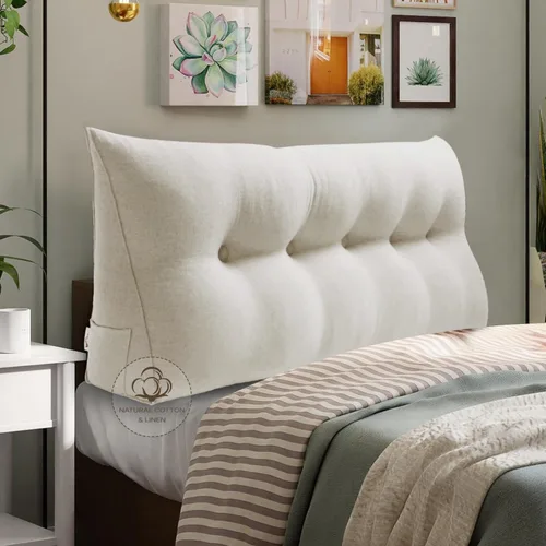 Miniatura 22 de Almohada WOWMAX grande de apoyo con forma triangular, almohada con forma de cuña para respaldo o lectura, cabecero para el día de la Madre