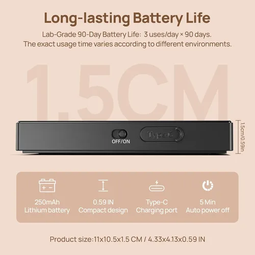 Miniatura 2 de Meilen Mini báscula de café espresso con temporizador, precisión de 0.00 oz, recargable por USB, 6 unidades de peso, báscula digital de 4.4 lbs