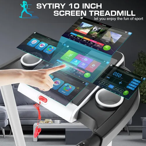 Miniatura 3 de Cintas de correr para el hogar con pantalla de TV y WiFi, máquina plegable inteligente, escena de deportes virtual 3D, altavoces HiFi, aplicación