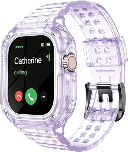 Miniatura 10 de Compatible con Apple Watch Band transparente de 1.929 in 1.811 in 1.772 in 1.732 in 1.654 in 1.614 in 1.575 in 1.496 in para mujeres y hombres