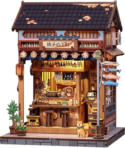 Miniatura 13 de Kit de rincón de libros Fsolis, kit de manualidades para casa de muñecas en miniatura para adultos, decoración para estantería, cumpleaños