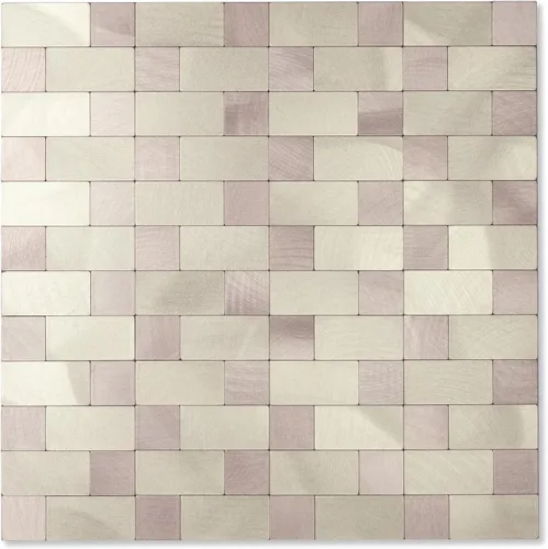 Yipscazo - Losetas de azulejo en muro, para pegar y despegar, de acero inoxidable, para paredes de cocina en oro champán (30,5 x 30,5 cm, 10 hojas)