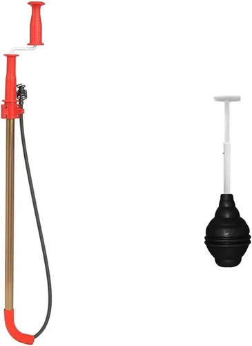 Barrena para inodoro y émbolo de inodoro RIDGID + émbolo de inodoro Korky BeehiveMAX