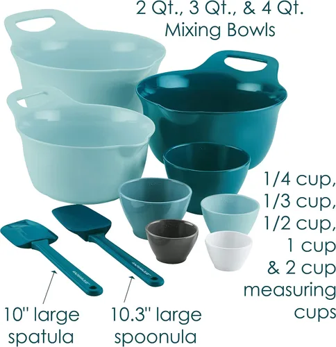 Miniatura 6 de Rachael Ray Juego de utensilios antiadherentes para hornear y mezclar y medir - 20 piezas