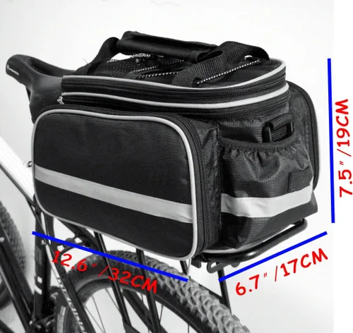 Miniatura 3 de Disconano® Bolsa impermeable multifunción para la parte trasera del asiento de bicicleta, para ciclismo de excursión, con maletero, paquete