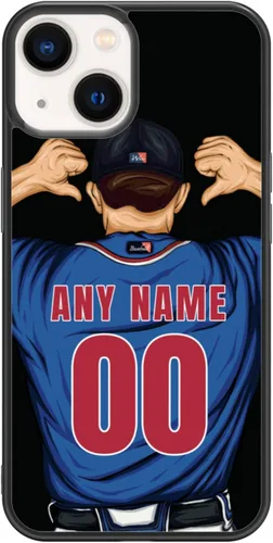Miniatura 13 de Custome - Funda de teléfono de béisbol, diseño creativo de béisbol deportivo con número de estrella para iPhone 15, 14, 13, 12, 11 Pro Max Plus Mini