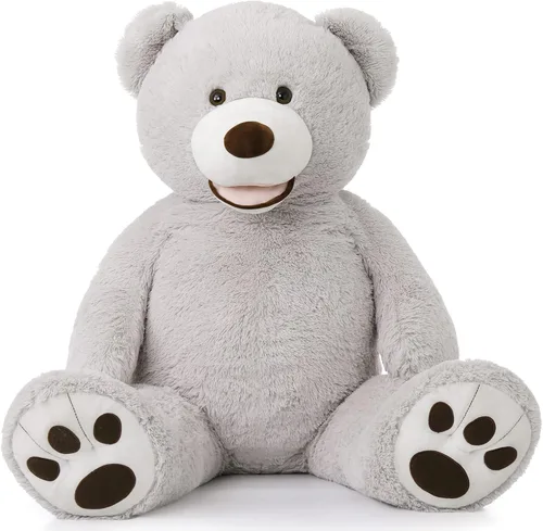 Miniatura 11 de MorisMos Oso de peluche gigante, animales de peluche grandes de 39 pulgadas con huellas grandes, osos de peluche, regalo para niños, morado