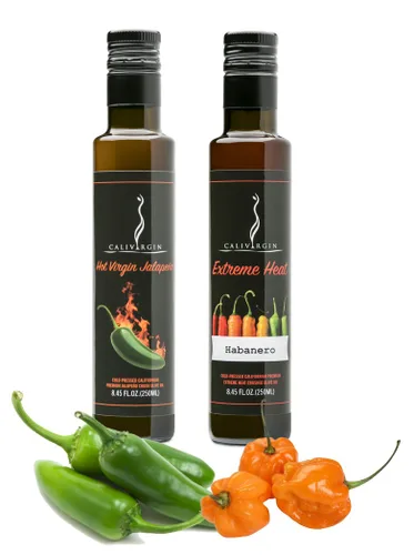 Miniatura 13 de Calivirgin Bountiful Aceites de oliva triturados con sabor a albahaca y ajo culpable, sabor fresco 100% natural, sin aditivos ni conservantes