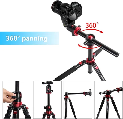 Miniatura 2 de Zomei Trípode de cámara portátil de magnesio monopod de aluminio de 4 secciones superior trípode profesional con cabezal de bola placa de liberación