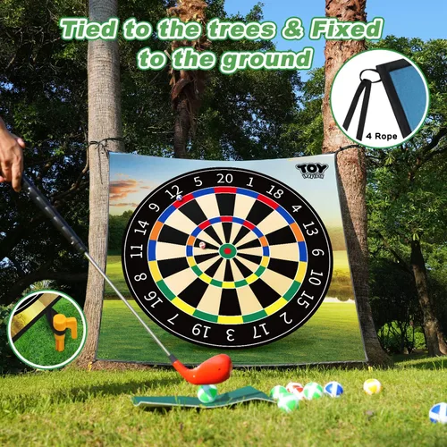 Miniatura 3 de TOY Life Alfombrilla de Juego de Golf Chipping para Interiores y Exteriores, Juegos para Adultos y Familias, Niños, Equipo de Juego al Aire Libre
