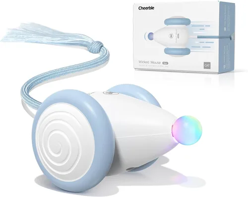 Miniatura 9 de Cheerble Juguete interactivo para gatos de interior, juguete de gatito de caracol malvado, juguetes automáticos para gatos con luces LED, juguetes