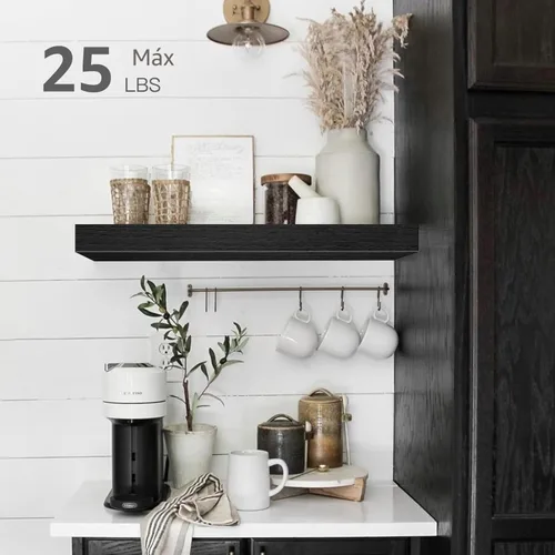 Miniatura 4 de QEEIG Estantes flotantes de baño para pared, estante de pared de 15.7 pulgadas sobre el inodoro, decoración del hogar, estantería pequeña de 15.7 x