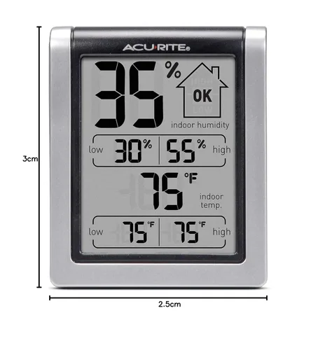 Miniatura 7 de 00613 Monitor de humedad con termómetro interior, higrómetro digital e indicador de humedad