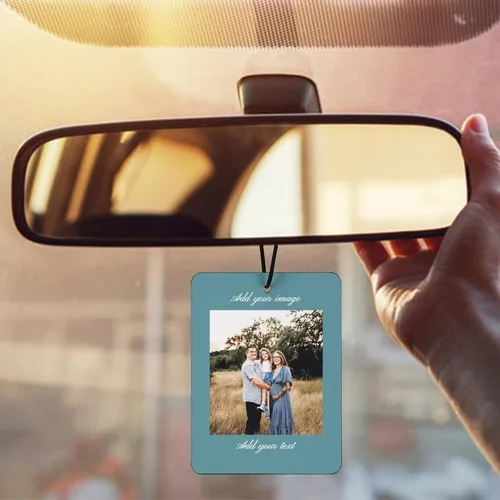 Miniatura 6 de Ambientador personalizado para automóvil – Impresión de doble cara personalizada con foto texto – Regalo personalizado para el día de San Valentín