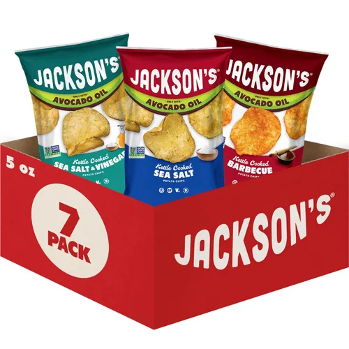Miniatura 12 de Jackson's Classic Kettle - Papas fritas (paquete variado, 1.5 onzas, paquete de 10), hechas con aceite de aguacate premium, sal marina, sal