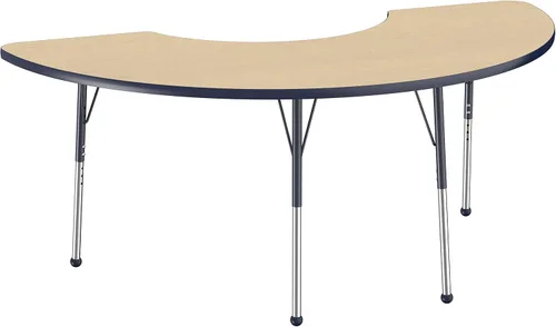 Miniatura 115 de FDP Clover Mesa de Actividades Escolar y de Oficina (48 x 48 pulgadas), patas estándar con deslizadores giratorios para entornos de asientos