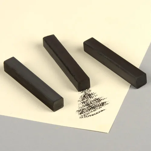 Miniatura 2 de Derwent Alphacolor 167007 - Pasteles cuadrados suaves, color negro, 12 pasteles por juego