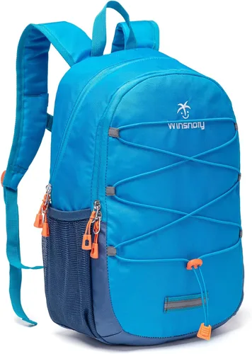 Miniatura 2 de Mochila pequeña de senderismo para niños o niñas, de 3 a 6 años, apta para aventuras deportivas al aire libre (azul, S)