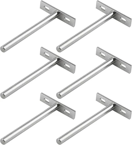 Miniatura 14 de Antrader Soporte de Estante Flotante Negro, 4 Piezas Soportes Ocultos de Estante de 2 Pulgadas Soporte Ciego de Estante Soportes Ocultos