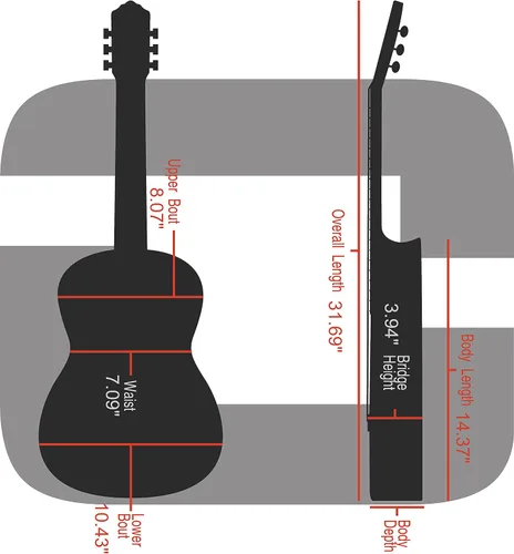 Miniatura 6 de Crossrock Estuche de madera rígida para ukelele barítono, marrón (CRW620BUBR)