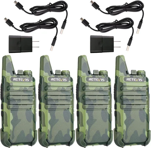 Retevis Walkie Talkies RT22 recargable, activado por voz, alarma de emergencia, crucero al aire libre, ATV, caza, esquí, radio bidireccional de mano