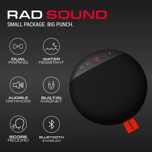 Miniatura 2 de Rad Sound - Altavoz GPS de golf, más de 42,000 campos, distancia de voz, soporte magnético, altavoz Bluetooth para carrito de golf, IPX7