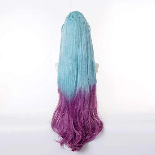 Miniatura 2 de Peluca de cabello ondulado largo degradado Anime Cosplay Hair COS (Azul)