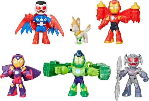 Marvel Iron Man and his Awesome Friends Armored-Up Avengers Pack, figuras de acción de 3 pulgadas (3.0 in), juegos de juguete para niños y niñas, a