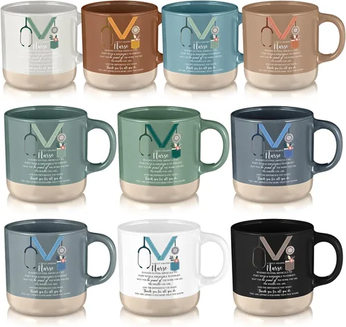 Miniatura 15 de Didaey 10 tazas de agradecimiento a granel CNA Week Gifts Bulk 13 oz Tazas de café de cerámica inspiradoras May You Be Proud Regalo