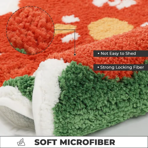 Miniatura 4 de Alfombra de baño ultra absorbente, de microfibra gruesa y resistente, esponjosa, lavable a máquina, alfombra de baño antideslizante para baño