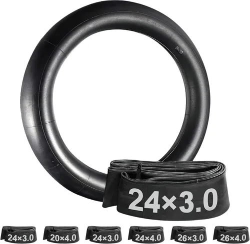 Paquete de 2 tubos interiores para bicicleta de neumáticos gruesos, tubo de bicicleta resistente de 20/26x3.0/4.0, válvula Schrader de 1.260 in,