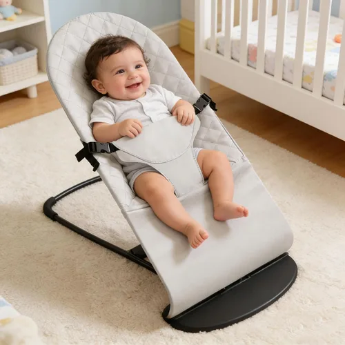 Miniatura 3 de Asiento de tela para gorila – para BabyBjorn Funda de repuesto compatible con BabyBjörn Bouncer Bliss, suave y transpirable, lavable a máquina