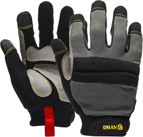 Miniatura 9 de KAYGO Guantes de trabajo para hombre, KG125M Guantes mecánicos de uso general para todo propósito, excelente agarre, resistentes, destreza mejorada