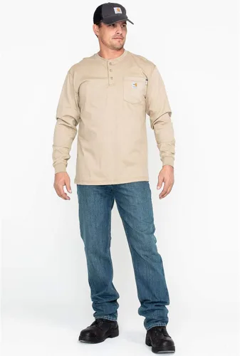 Miniatura 6 de Carhartt Henley - Camiseta de manga larga para hombre resistente a la llama