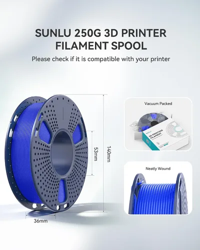Miniatura 7 de SUNLU - Paquete de filamentos PLA de 0.06 pulgadas, para impresora 3D, multicolor, rollo ordenado, empaquetado de manera individual al vacío, 8