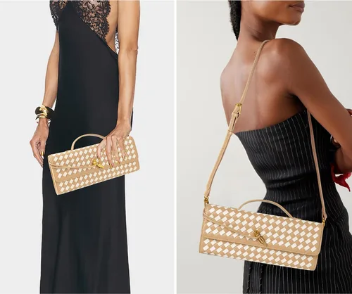 Miniatura 2 de Joryin Bolso tejido para mujer, bolso de mano de cuero tejido, bolso cruzado, bolso formal de noche, cuero vegano
