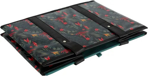 Miniatura 5 de Foraineam Juego de bolsas reutilizables para comestibles, bolsas de compras plegables y resistentes con fondo reforzado Follaje vibrante/paquete de 3