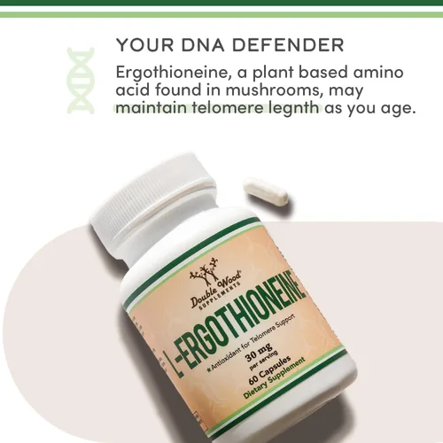 Miniatura 4 de Suplemento de ergotioneína (EGT) 30 mg de L-ergotioneína pura a base de plantas por cápsula, 60