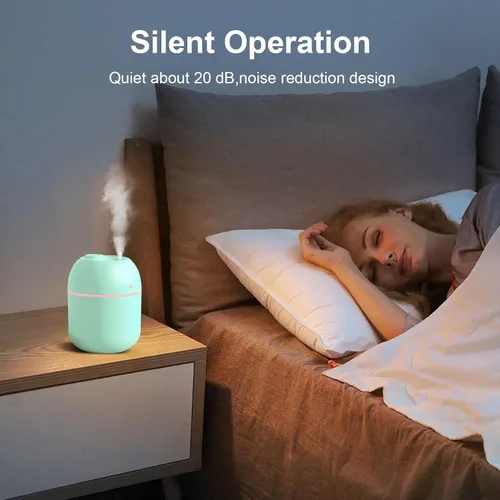Miniatura 3 de Humidificador pequeño portátil, humidificador de escritorio personal USB para automóvil, oficina, dormitorio, apagado automático, 2 modos de niebla