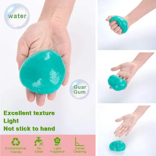 Miniatura 8 de ASFSKY Gel de limpieza de coche para detalles de coche, masilla de gel de limpieza de coche, gel limpiador de teclado reutilizable, masilla de gel