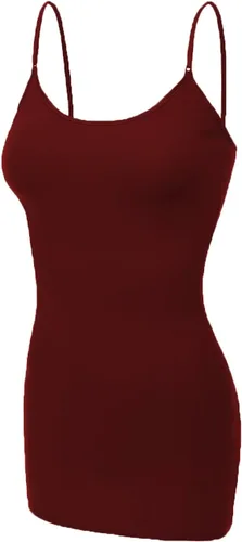 Miniatura 309 de Emmalise Camisola larga casual básica para mujer, con tirantes ajustables, top en capas