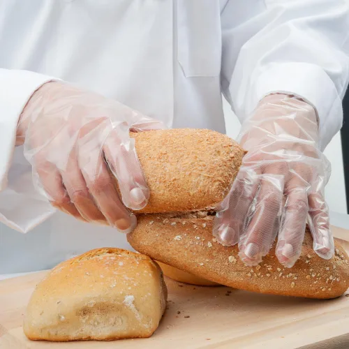Miniatura 7 de TRONEX Guantes desechables de polietileno fundido seguro para alimentos CPE en relieve plástico transparente PE para preparación de panadería
